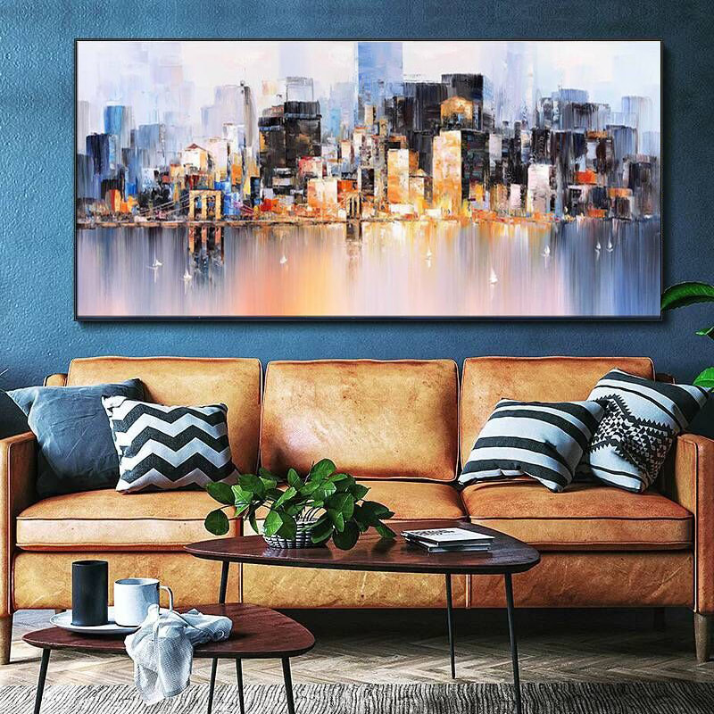 100% hand-painted oil painting-framed large size painting-big canvas art